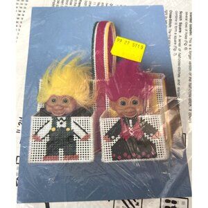 Troll Doll Needlepoint Kit With Yarn & Instructions